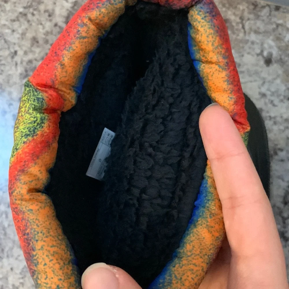 Black Fur-Lined Croc Boots